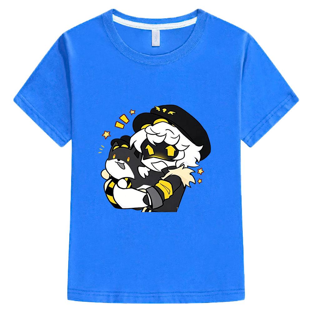 100% Baumwolle Spiel Mord Drohnen Kinder T-Shirt Cartoon Print Kinder T-Shirts Streetwear Jungen Mädchen Sommer Oberteile Rundhals Kurzarm
