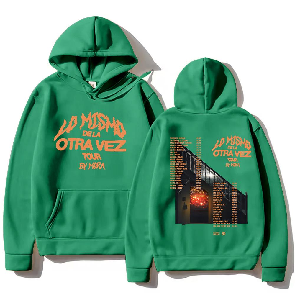 Mora Trends 2025 Hoodie Mora Lo Mismo Dela Otra Vez Tour Sweatshirt Unisex Creative Aesthetic Pullover Fall Casual Loose Clothes