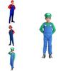 Familyfriendly Super Mario Bros Luigi Cosplay Costume Bright Colorful Full Body Suit For Halloween And Parties