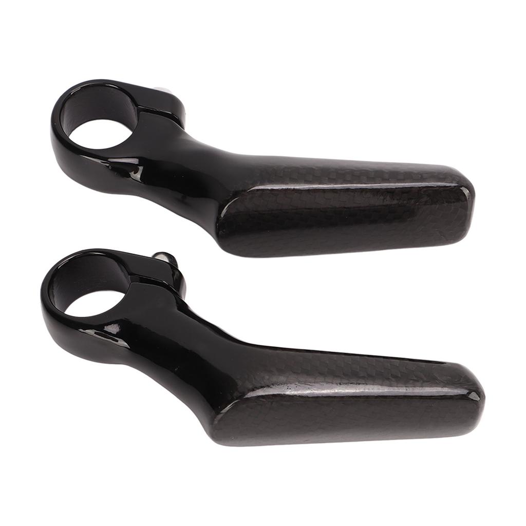 Mountain Bike Handlebars Bar Ends 1 Pair Carbon   3K L Shape Ergonomic Road Bike Bar Ends for 22.2mm Bike Handlebar