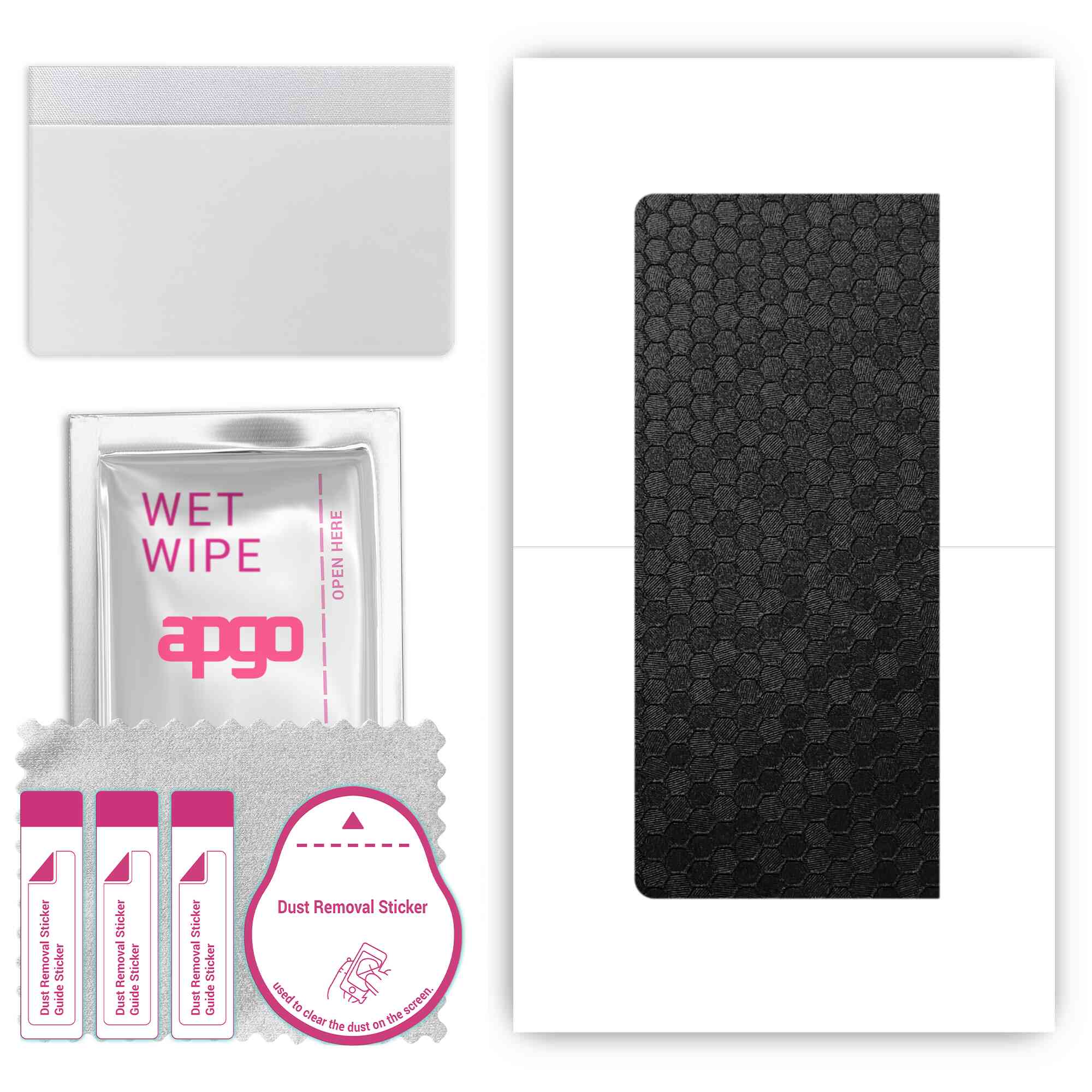 

apgo skin sticker film foil vinyl for the BACK compatible with Lenovo Yoga Tab 11, scratch-resistant, easy to install - Black Honeycomb