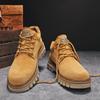 2024 Winter Ankle Boots Men's Boots Outdoor Comfortable Yellow Boots with Classic Design High Top Men Casual Shoes
