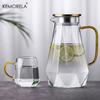 1PCS Diamond Texture Glass Teapot Set Hot Cold Water Kettle Water Jug Transparent Coffee Pot Home Water Carafe Glass Pitcher