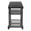 3-Tier Industrial Mobile Serving Cart 30.5" Rolling Bar Cart with 20kg Shelf Load for Restaurant Bar Cafe Kitchen Storage
