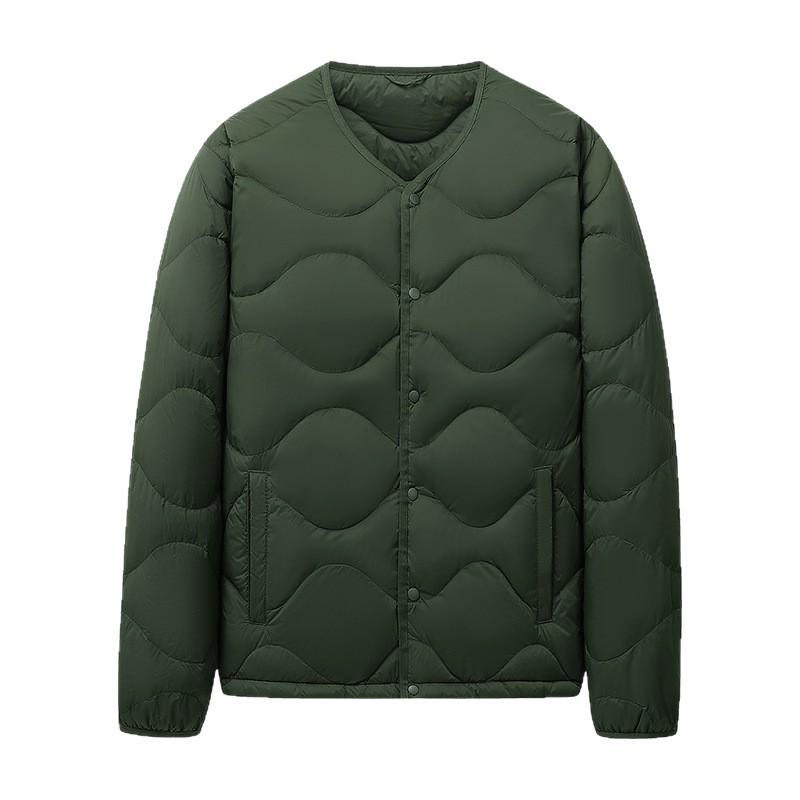 Men's Lightweight Down Jacket - Dad's New 2025 Autumn/Winter Round-Neck Inner Wear