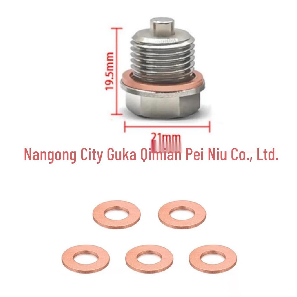 Magnetic Oil Drain Plug M14 x 1.5 for Honda, Ford, Hyundai, Mazda - Strong Magnetic Oil Pan Bolt