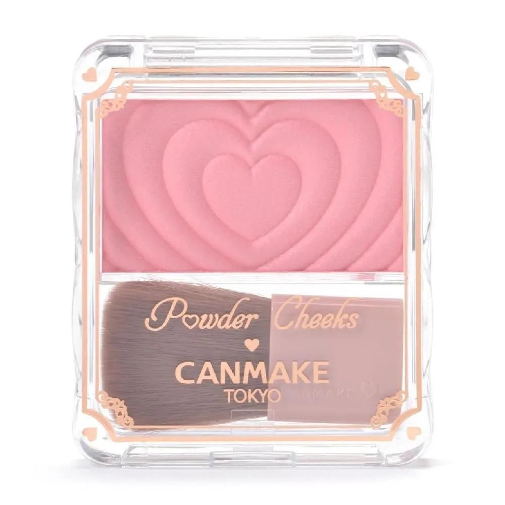 CANMAKE Powder Cheek Blusher Transparent Gloss 01 Powerful Pink