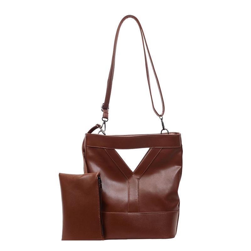 

2025 Women s Y-Shaped Bucket Bag: Stylish Underarm Tote & Crossbody One Size кофейный