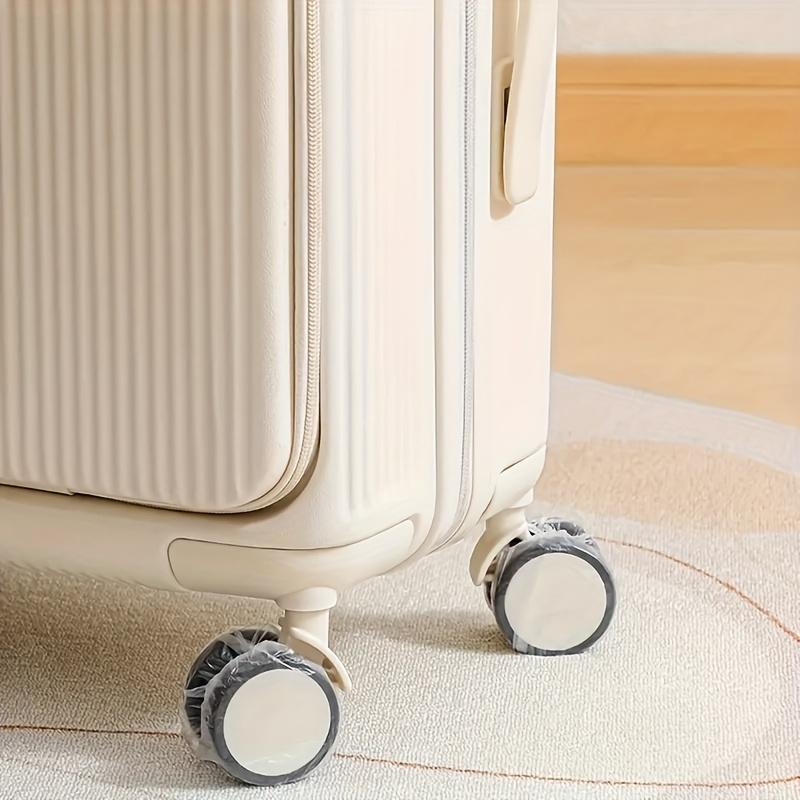 100/200/300 piezas Cubiertas de Ruedas de Maleta de Plástico Transparente, Protectores de Polvo Desechables para Maletas de Viaje y Ruedas Giratorias, Diseño Transparente