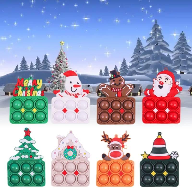 Decompression Toys Christmas Toy Keychain Santa Claus Pendant Xmas Gift Child
