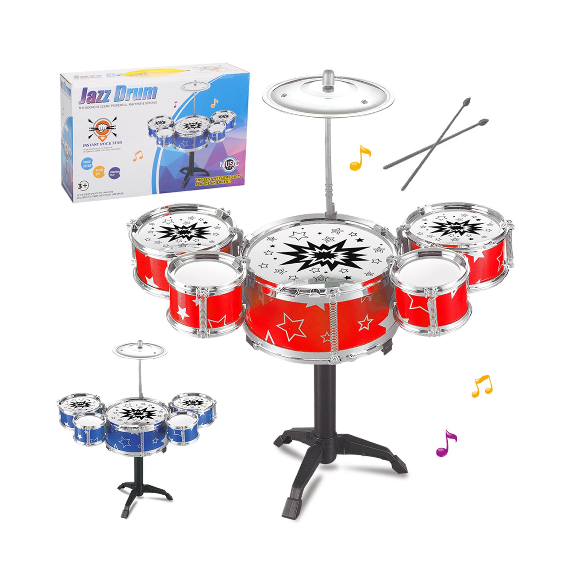 Mini Jazz Drum Rock Kids Education Percussion Musical Instrument Fun Toy Gift красный