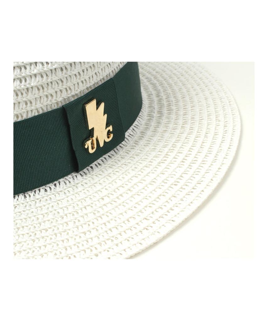 Yunibeosyeolkemiseuteuli Green Line Summer White Fedora Summer Fedora