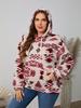 Plus Size Women's Oversized Long Sleeve Fleece Hoodie