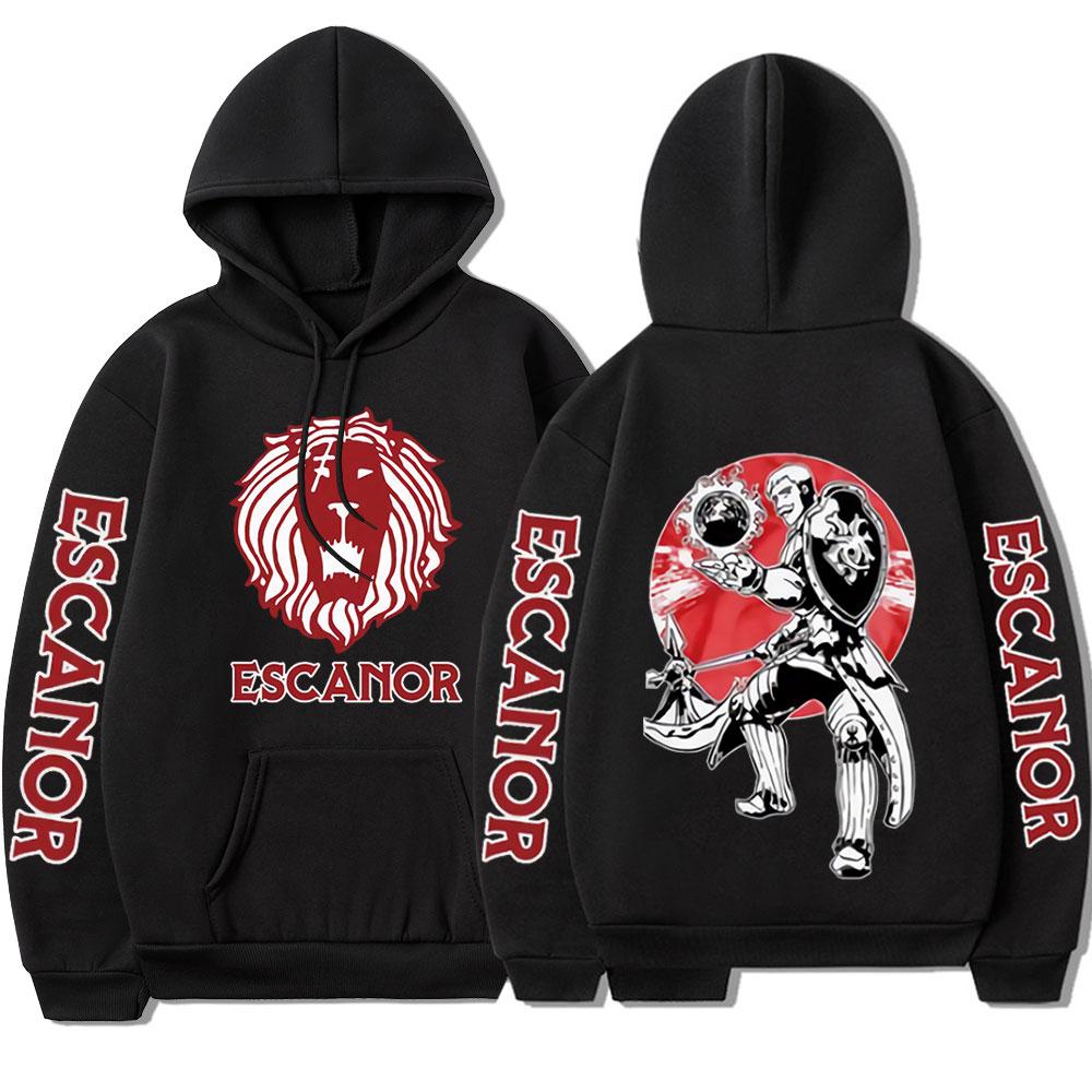 

Japanese Anime The Seven Deadly Sins Escanor Lion Graphic Print Hoodies Men Fashion Casual Clothing Oversized Hooded Sweatshirts 3XL