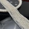 1String, Elegant Natural Shell Mother of Pearl Beads, Boho Handmade Rice Beads, Luxury White Loose Spacer Beads, 2-3mm, for DIY Jewelry Making, 36cm