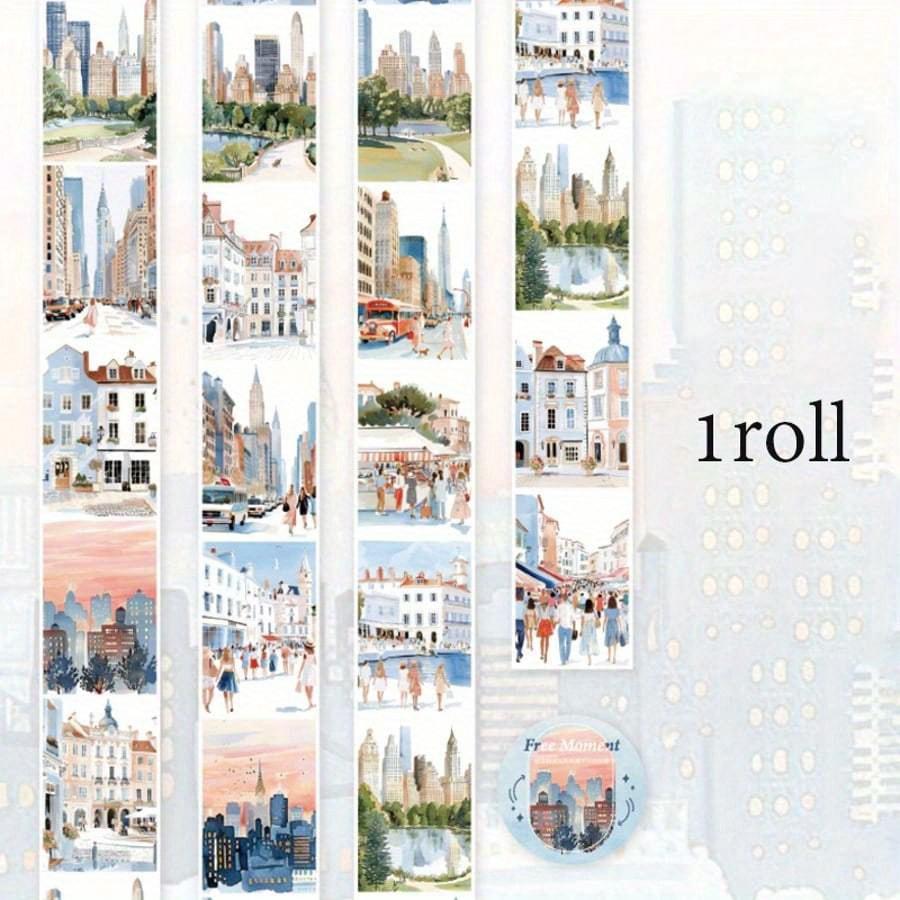 

1 рулон ленты, серия «Свободный момент», лента с красивой романтической пейзажной тематикой, материалы для скрапбукинга, аксессуары для блокнота