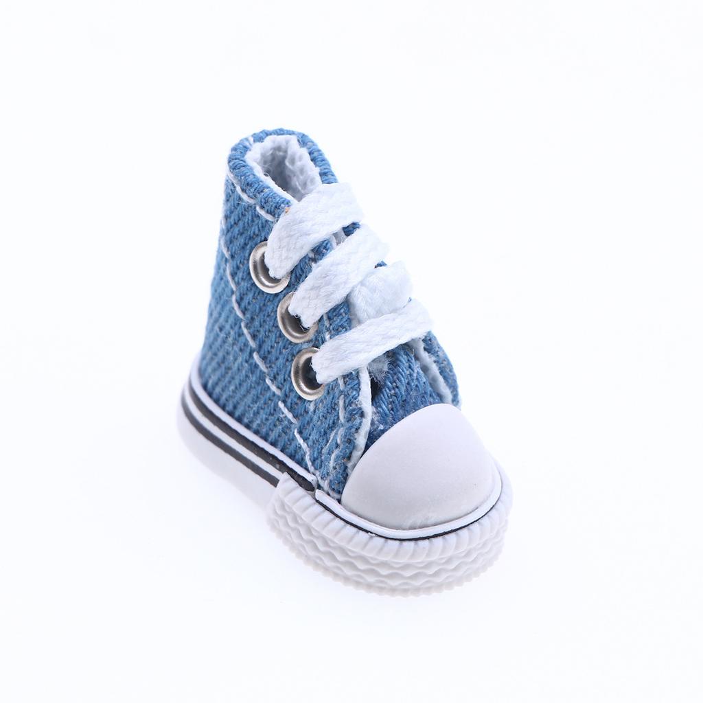 1Pair Mini Simulation Casual Canvas Shoe For 10cm Principal Dog Clothing 1:8 Bjd Toy Doll Changing Wear Accessories