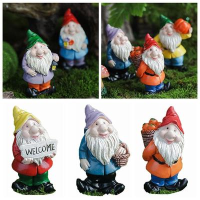 Stolní dekorace Mini figurky trpaslíků Pohádková zahrada Kreslené figurky trpaslíků Soška Univerzální