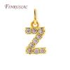 18K Gold Plated Copper A-Z Alphabet Charms For DIY Women's Necklace Jewelry Making Supplies,Fashion Inlay Zircon Letter Pendants