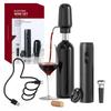 Intelligent Electric Wine Aerator 4-in-1 Wine Set Operated Automatic Corkscrew Foil Cutter And Vacuum Wine Stopper Bar Tools