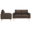 Día Y Noche - Día Y Noche 2-Piece Brown Fabric Sofa Set