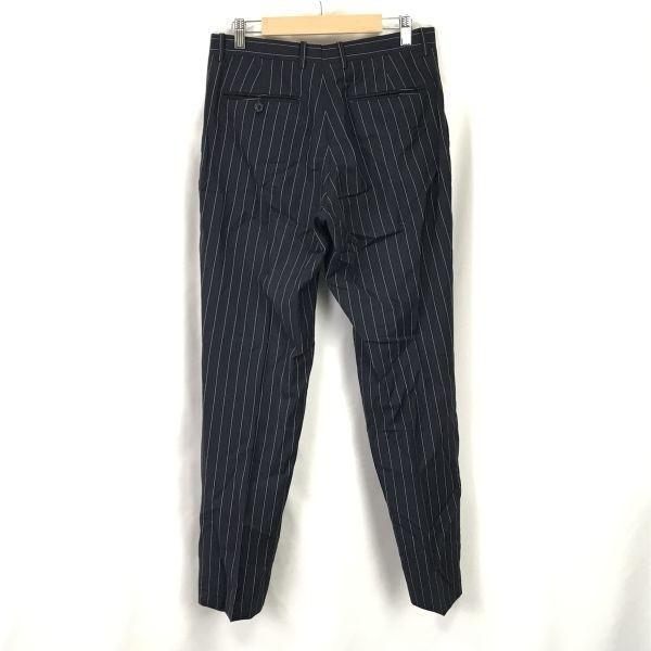Richard James Savile Row Stripe Slacks Pants Size 38 Inseam 74cm Navy White(USED)