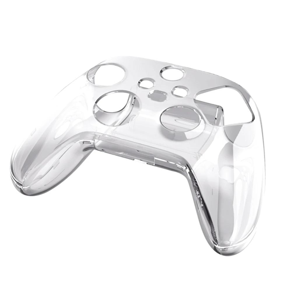 for Xbox Series X/S Hard Protective Case Anti-Slip Shockproof Clear Crystal Case ABS Controller Protective Cover Handle Shell