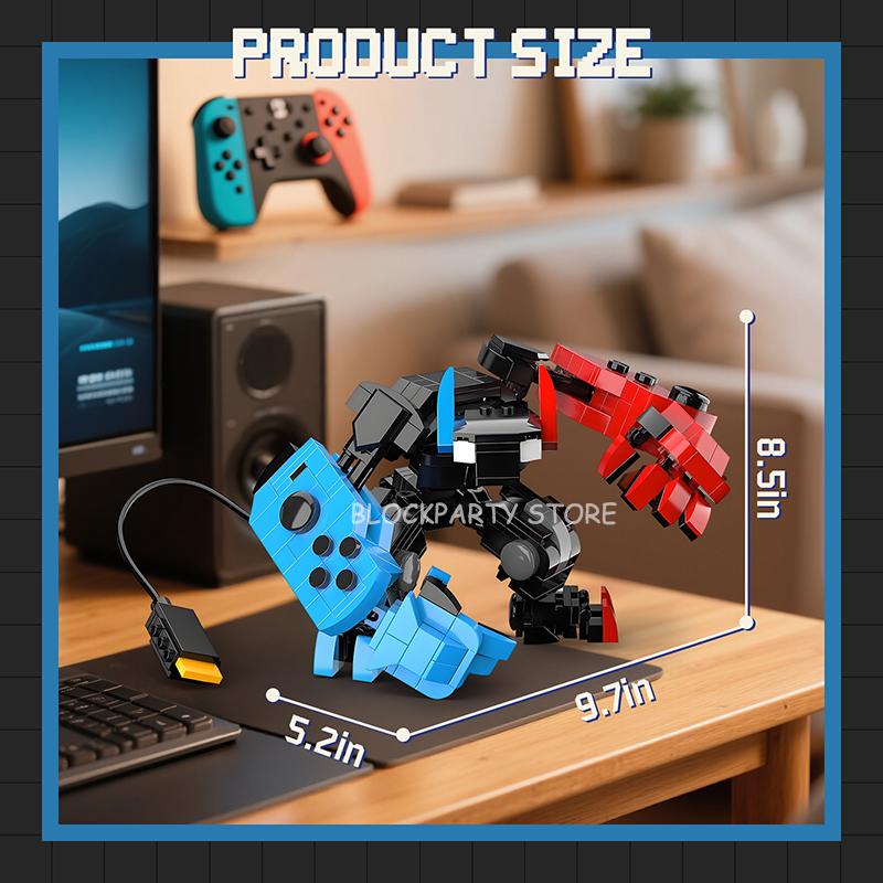 Blocos Moc Não Tóxicos Controle de Jogo Switch Blocos de Construção Mecha Modelo de Robô Transformável Brinquedos de Montagem Para Crianças Presentes de Ano Novo