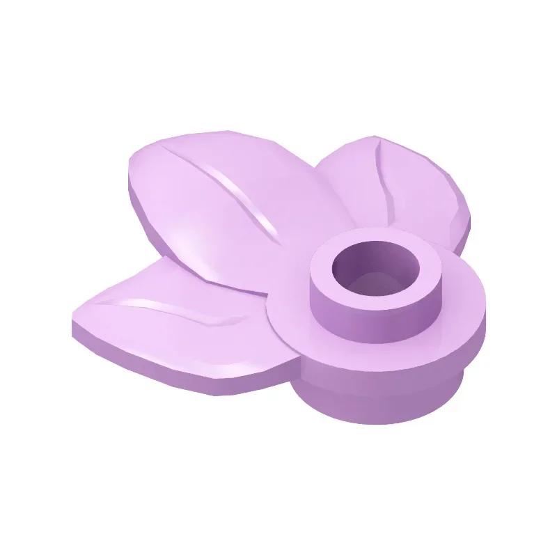 100pcs Plant leaf #32607 1x1 round brick featuring 3 leafs Building Blocks Attachments DO-IT-YOURSELF Components Works With Lego Bricks