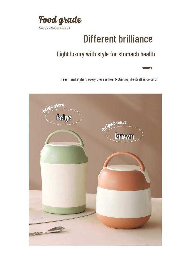 304 Roestvrij Staal Geïsoleerde Dubbelwandige Bento Lunchbox voor Kantoorpersoneel