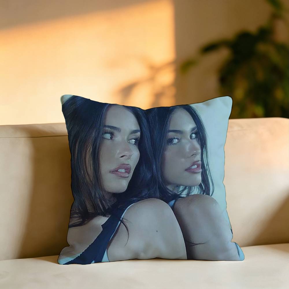 Popular Singer Madison Elle Beer Pillow Case Square DoubleSided Sofa Cushion Cover Bedroom Bedside Pillow
