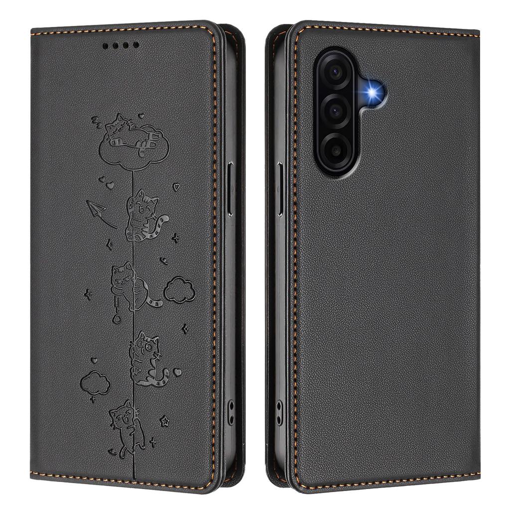 SUTENI G3 For Samsung Galaxy Z Fold5 5G Magnetic Case Waxy Texture Rotating Kickstand Leather Phone