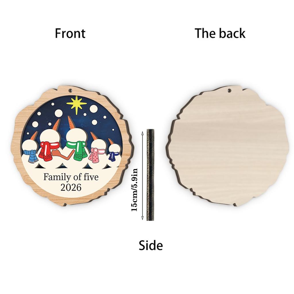 Christmas Decorations Wooden Snowflake Star Pendants Christmas Tree Wooden Pendants