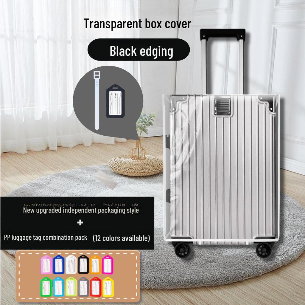Waterproof Transparent PVC Luggage Protective Cover & Tag Set