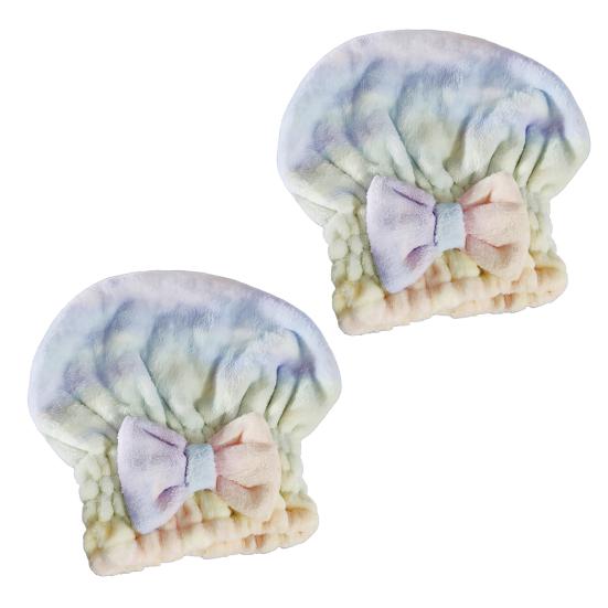 Prosop de Păr Super Absorbant Tip Fular Microfibră Șapcă pentru Uscarea Părului cu Fundă Turbant Moale pentru Păr Șapcă de Baie pentru Păr Cret Scurt Lung Umed