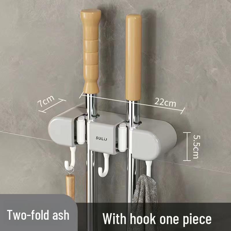 

Многофункциональный держатель для швабры и крючка без перфоратора для кухни и ванной комнаты