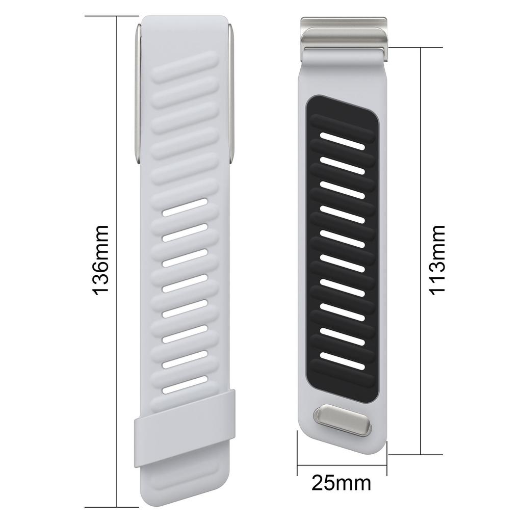 Two-Color Silicone Elastic Band for Whoop 4.0 Fitness Strap, Same Style as Cristiano Ronaldo.