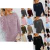 Cozy Women's Autumn Winter Fleece Sweater Tops With Elegant Lace Design For Style