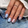 Glitter Blue & Pink Wearable Nail Art Patches - 24 Removable Super Glitter Fake Nails