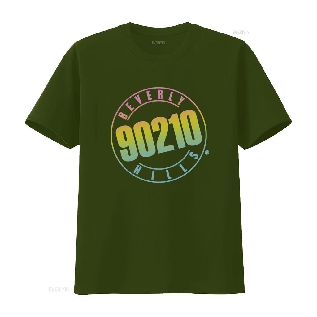 Beverly Hills 90210 Koszulka z Retro Logo do Modnych Codziennych vintage Prana Wygodna moda Unisex Uniwersalna Oddychająca homme