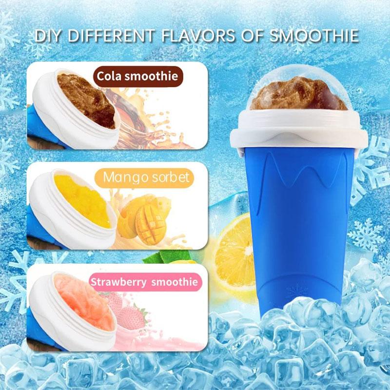 Latest Diy Slushy Maker Cup Quick-frozen Ice Cream Maker Squeeze Silicone Mug Homemade Quick Cooling Milks Makers Magic Slush Cups