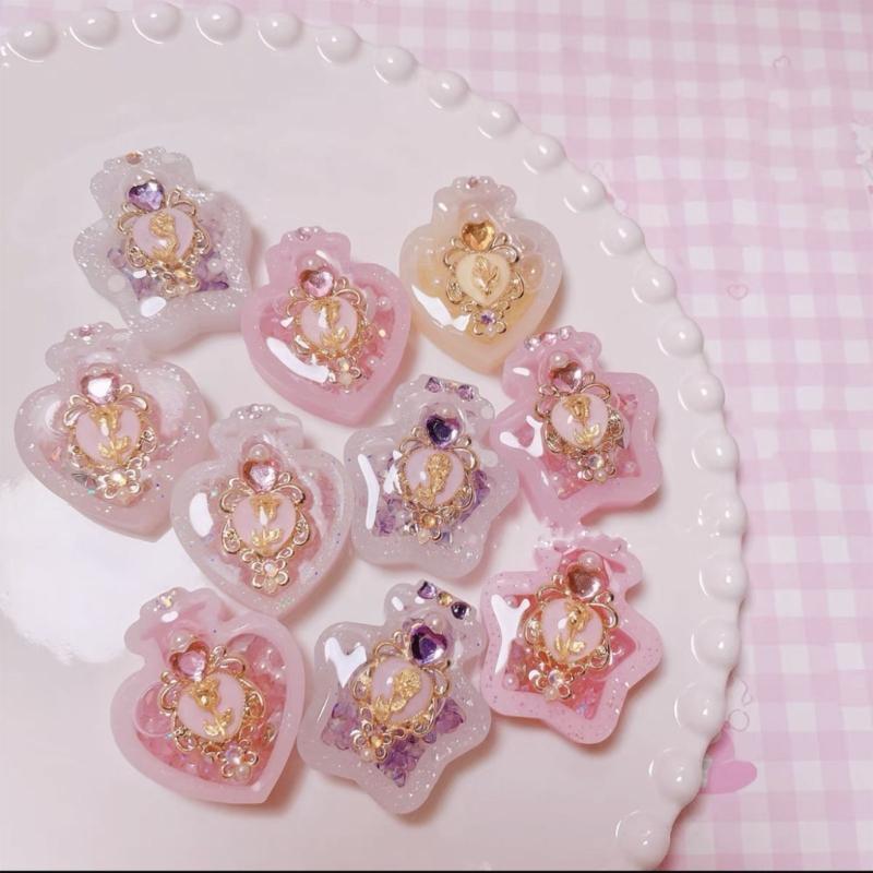 Perfume Bottle Silicone Mold Quicksand Epoxy Casting Molds Resin Shaker Mold DIY Pendant Keychain Jewelry Making Mold