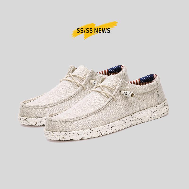 

Брендовые летние парусиновые мужские туфли, супер дышащие, легкие, повседневные, для вождения, мужские мокасины, вулканизированные, лодочные туфли, размер 40-47 45