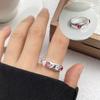 Xiaomi 925 Sterling Silver Rings For Women Geometric Fine Jewelry Finger Adjustable Simple Colorful Stone Ring For Party Birthday Gift