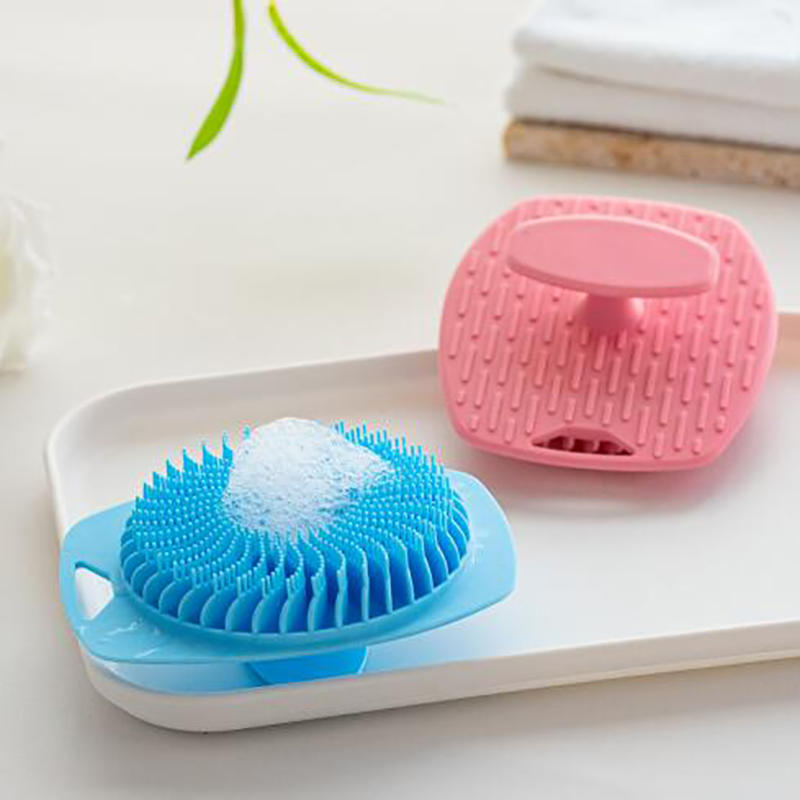 Silicone Shampoo Brush Shower Scalp Massager Self-Cleaning Essential Shampoo Tool Bathroom Brush