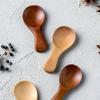 1/4 piezas Mini Cucharas de Madera Pequeña Cuchara para Especias Condimentos Azúcar Té Café Cuchara Mango Corto Cuchara de Madera Mermelada Mostaza Helado Cucharas de Madera Gadgets de Cocina
