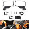 For Polaris 800 900 1000 Ranger RZR For Yamaha 1.75/2" Roll Bar Clamp Adjustable Mirrors Motorcycle UTV MTV Rear View Mirrors