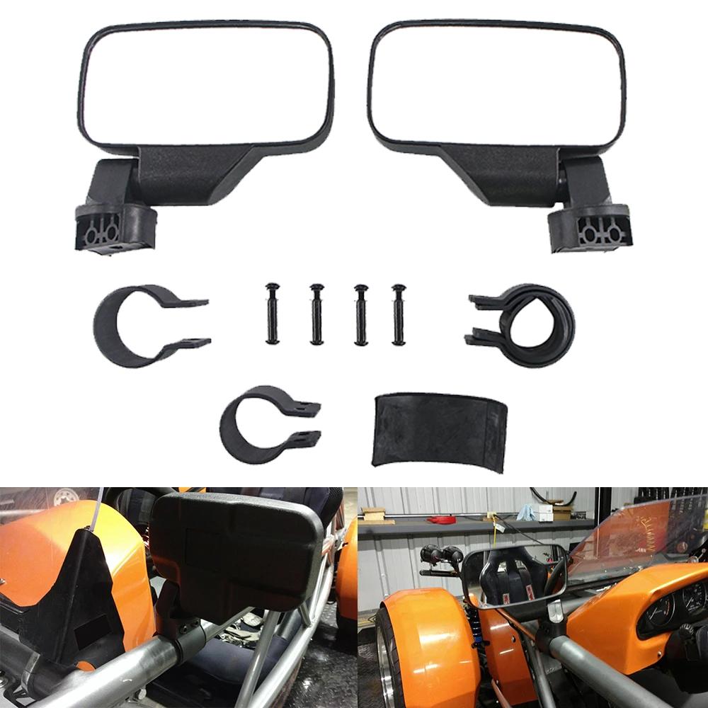 For Polaris 800 900 1000 Ranger RZR For Yamaha 1.75/2" Roll Bar Clamp Adjustable Mirrors Motorcycle UTV MTV Rear View Mirrors