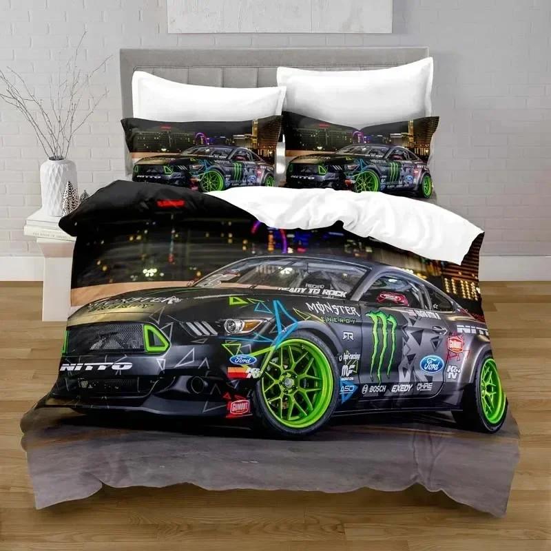 Cars Vehicles Bedding Set Boys Bedroom Decor Sports Cars 3d Print Duvet Cover Set Sigle Twin Double Full Queen King for Adults