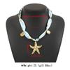 Bohemian Starfish Floral Pendant Necklace Vintage Charm Pendant  Beach Jewelry